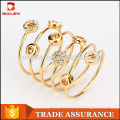 Fashiom jewelry 2016 simple gold plated zircon finger ring jewelry Saudi gold jewelry alloy ring for women